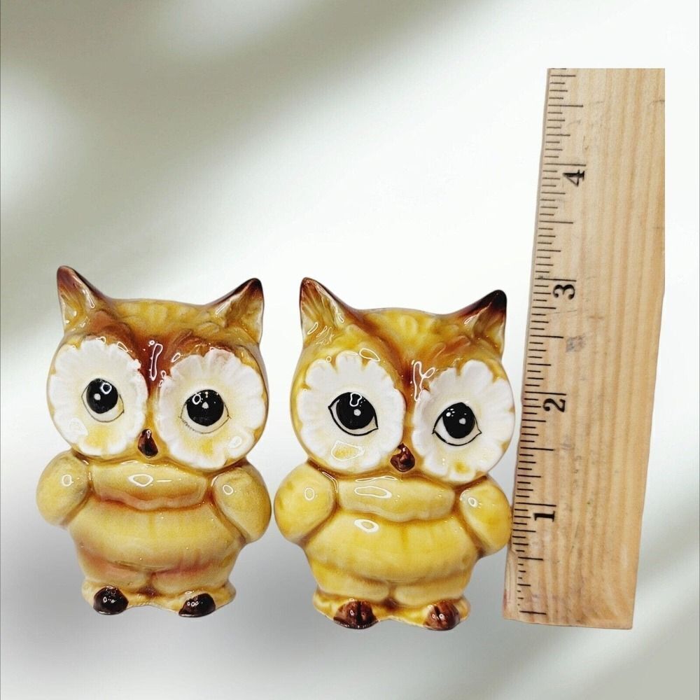 Vintage Lefton OWL Salt & Pepper Shaker Set Japan Exclusive - Picture 8 of 8